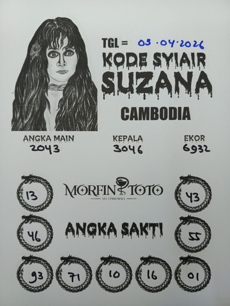 SYAIR TOGEL SUZANA CAMBODIA 03 APRIL 2026