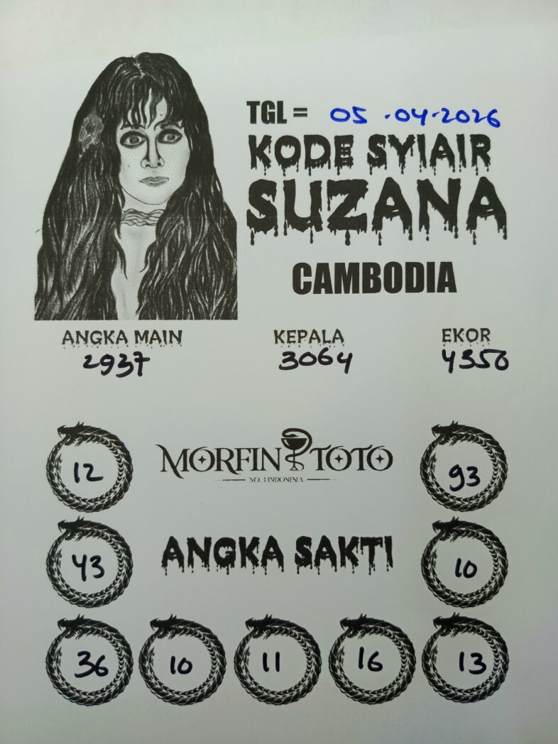 SYAIR TOGEL SUZANA CAMBODIA 05 APRIL 2026