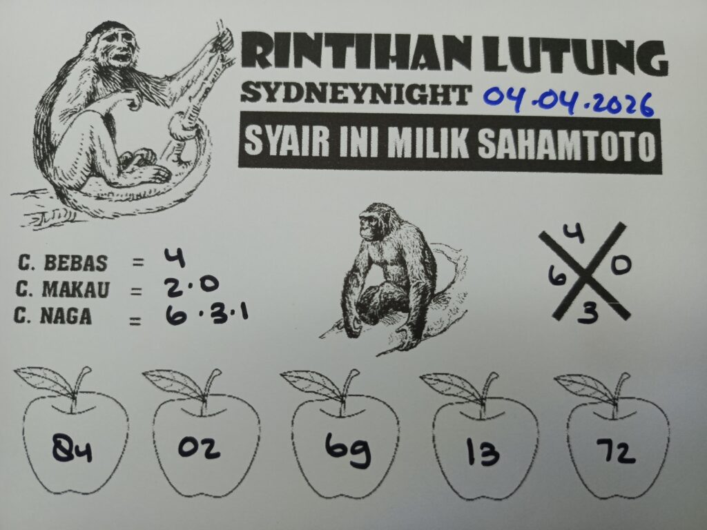 Syair Gunung Kawi SydneyNight Hari ini Sabtu, 04 April 2026