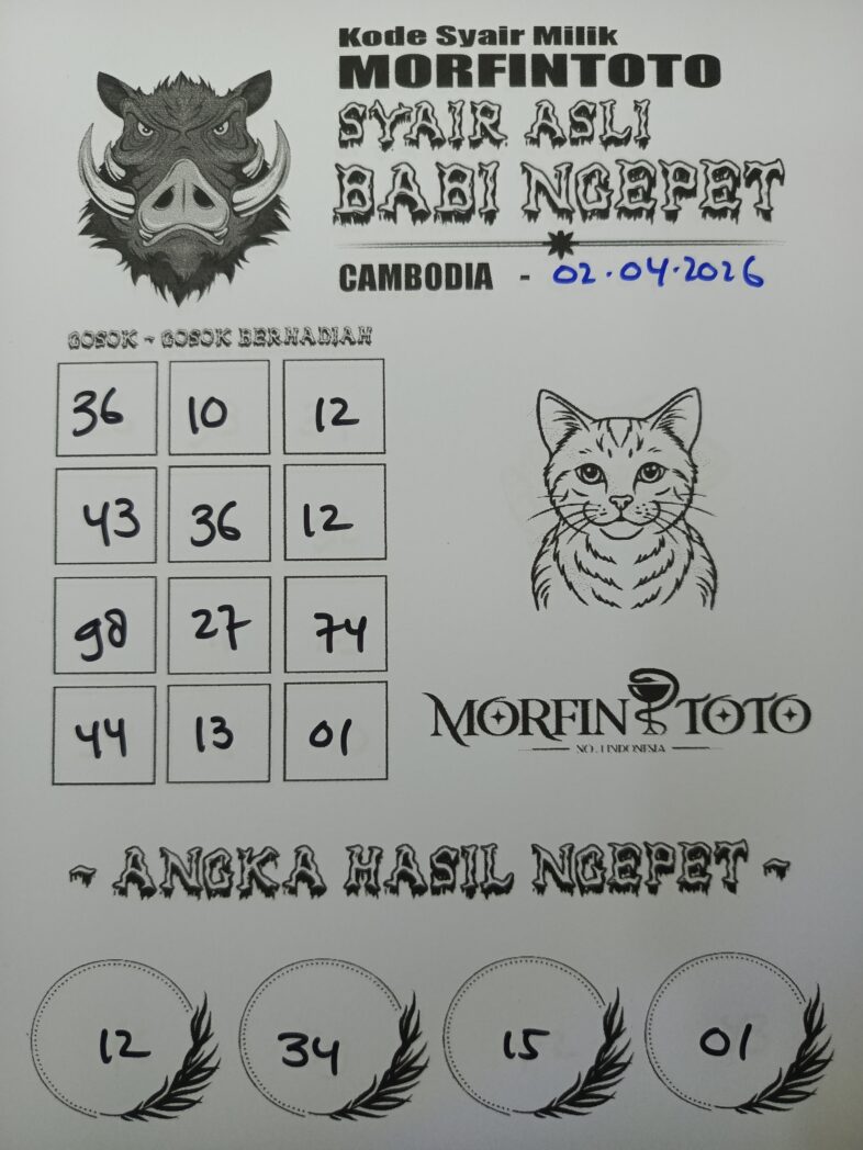 SYAIR TOGEL BABI NGEPET CAMBODIA 02 APRIL 2026