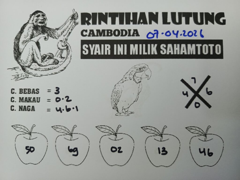 Syair Rintihan Lutung CAMBODIA Pools Hari ini Selasa 07 April 2026