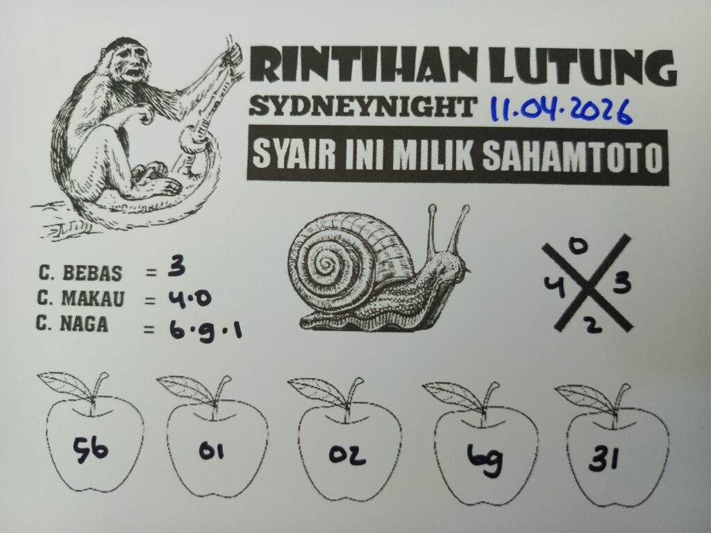 Syair Rintihan Lutung SydneyNight Hari ini Sabtu, 11 April 2026