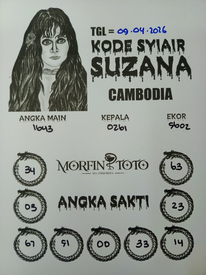 SYAIR TOGEL SUZANA CAMBODIA 09 APRIL 2026