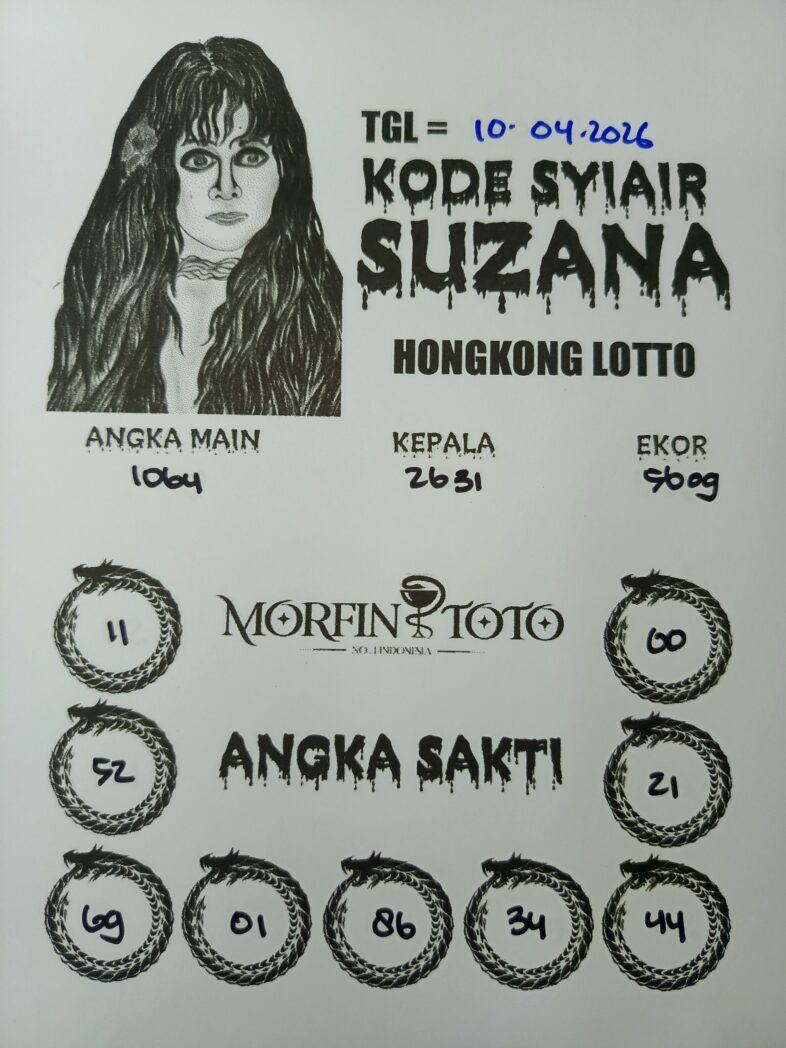 SYAIR TOGEL SUZANA  HONGKONG LOTTO 10 APRIL 2026