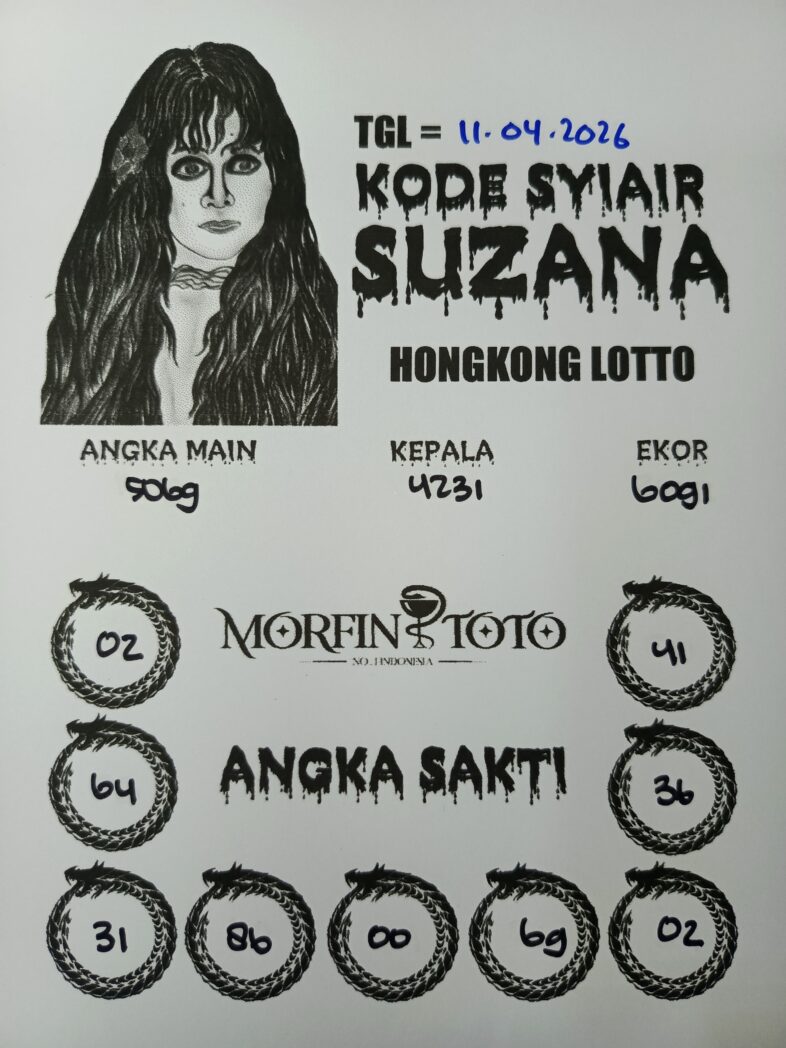 SYAIR TOGEL SUZANA  HONGKONG LOTTO 11 APRIL 2026