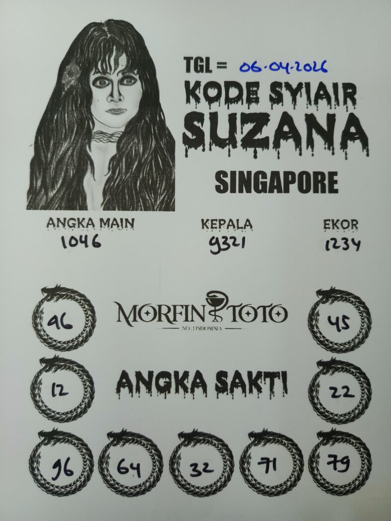 SYAIR TOGEL SINGAPORE SUZANA 06 APRIL 2026