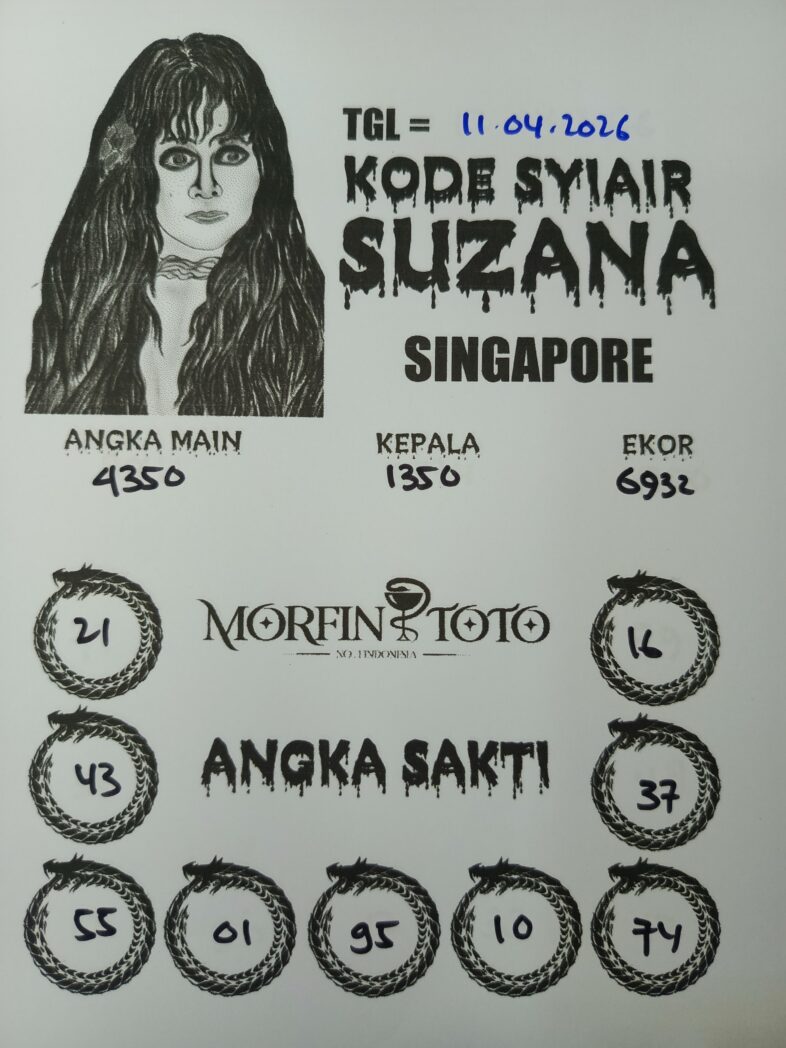 SYAIR TOGEL SINGAPORE SUZANA 11 APRIL 2026