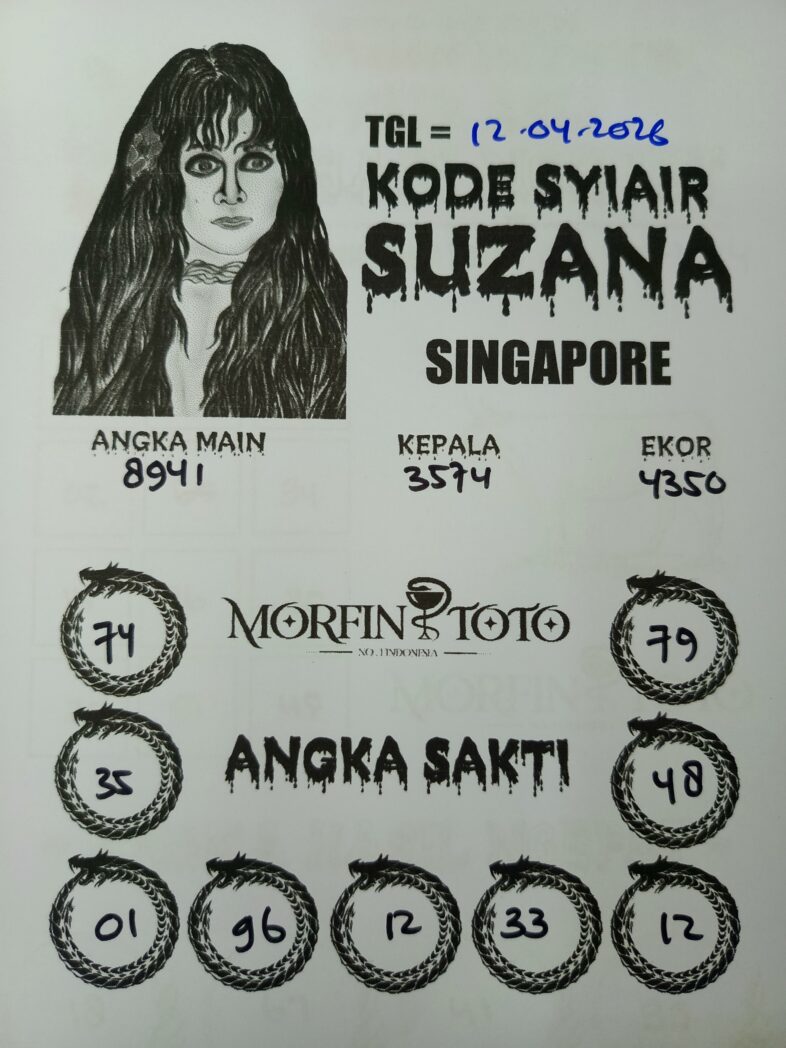 SYAIR TOGEL SINGAPORE SUZANA  12 APRIL 2026