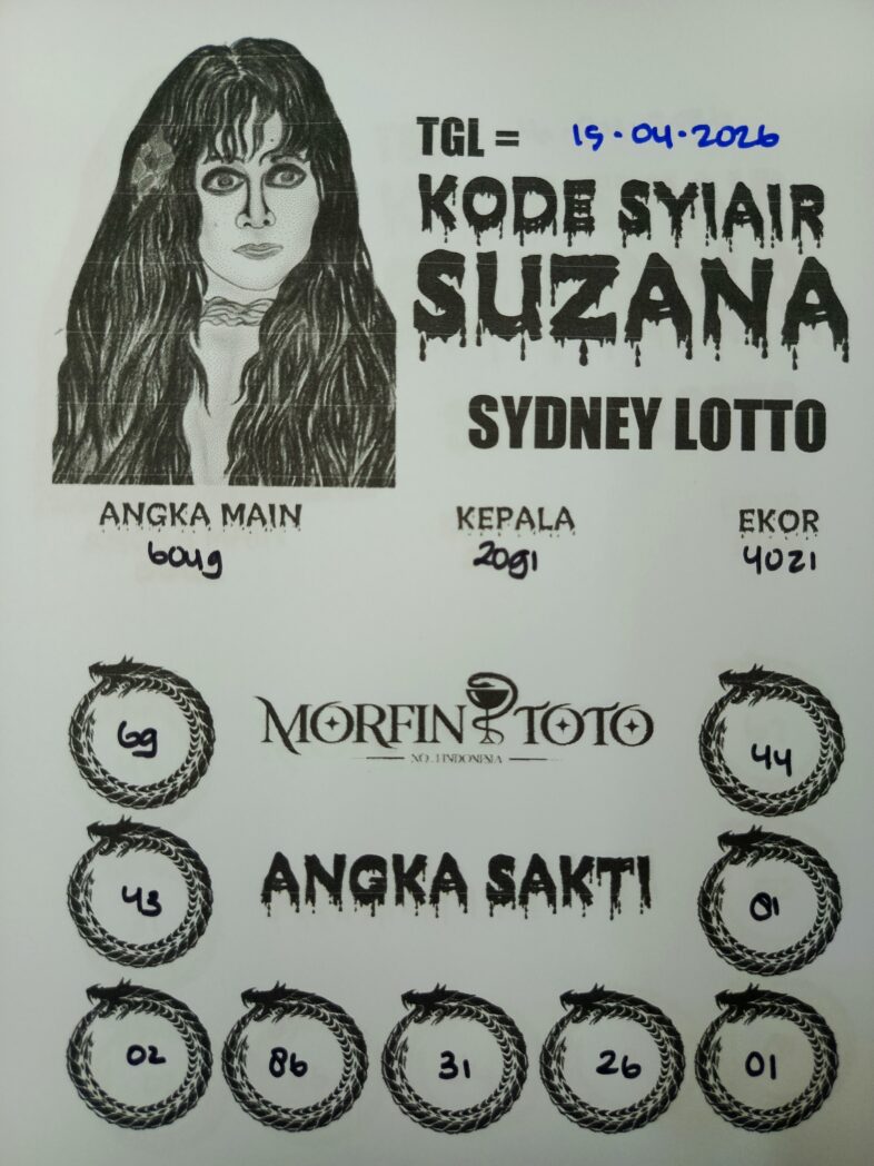 SYAIR TOGEL SUZANA SYDNEY LOTTO 15 APRIL 2026