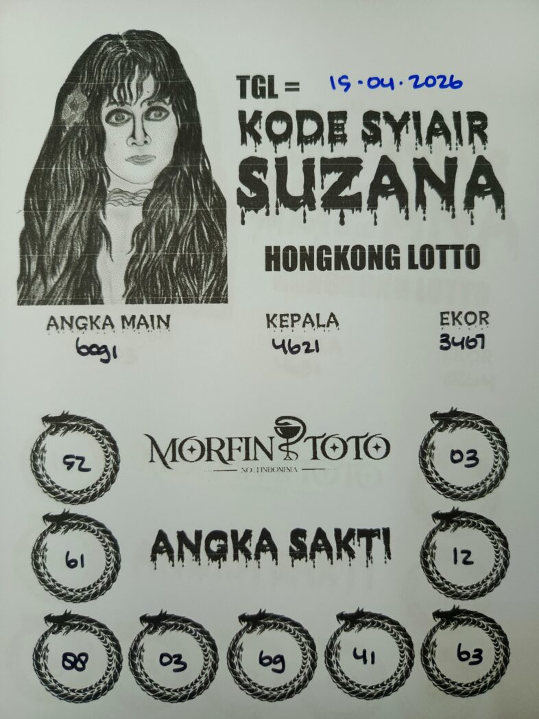 SYAIR TOGEL SUZANA  HONGKONG LOTTO 15 APRIL 2026