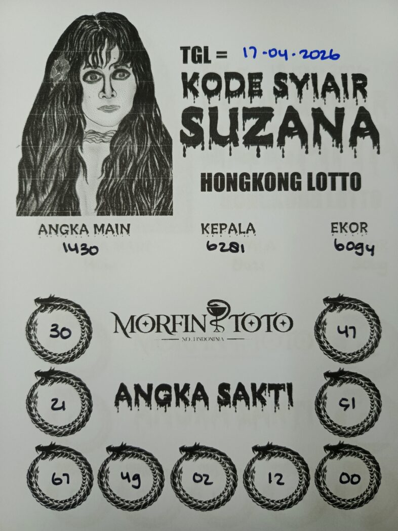 SYAIR TOGEL SUZANA HONGKONG LOTTO 17 APRIL 2026