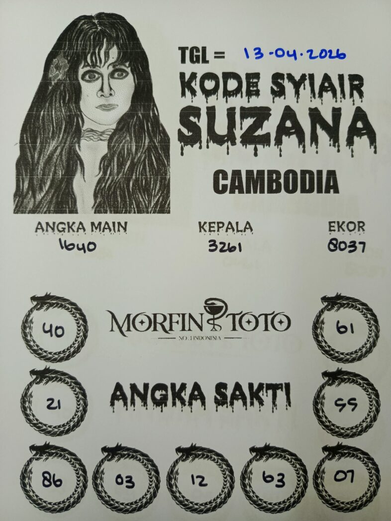 SYAIR TOGEL SUZANA CAMBODIA 13 APRIL 2026