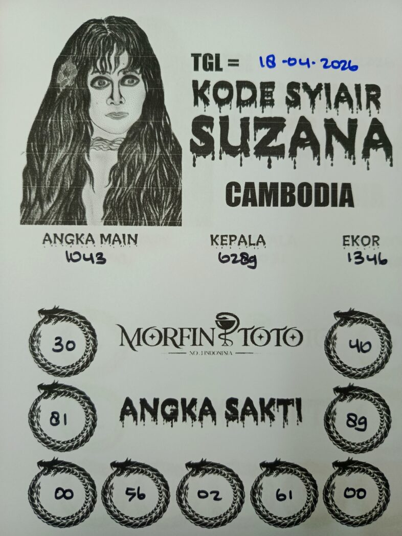 SYAIR TOGEL SUZANA CAMBODIA 18 APRIL 2026