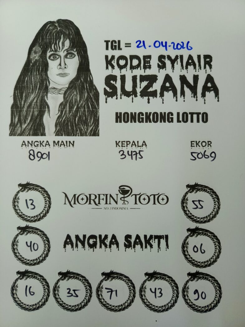 SYAIR TOGEL SUZANA  HONGKONG LOTTO 21 APRIL 2126