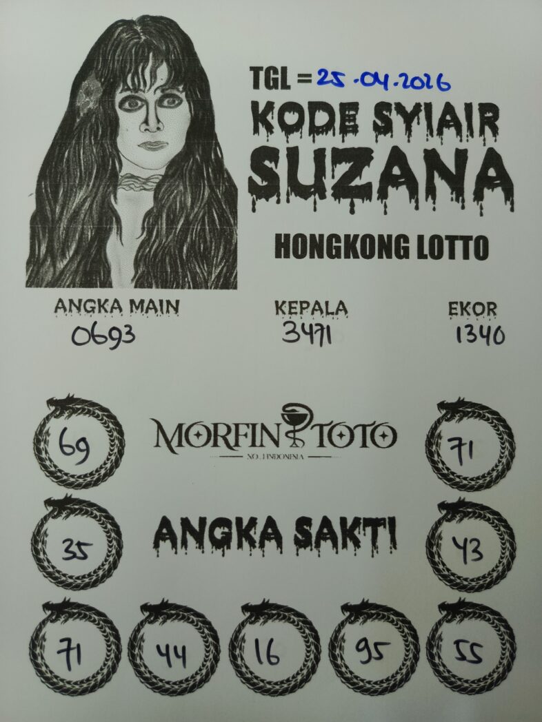 SYAIR TOGEL SUZANA  HONGKONG LOTTO 25 APRIL 2026