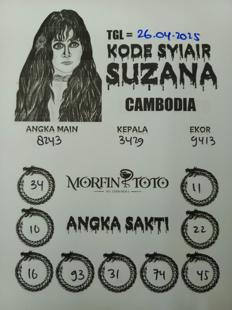 SYAIR TOGEL SUZANA CAMBODIA 26 APRIL 2026