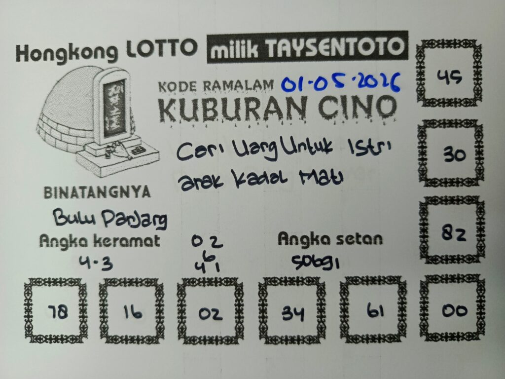 Syair Kuburan Cino HK Hari Jumat, 01 Mei 2026