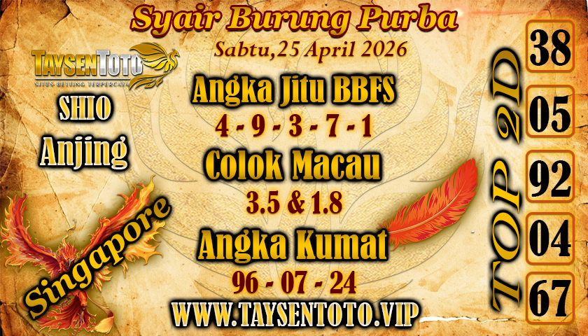 Syair Burung Purba Hari Sabtu, 25 April 2026