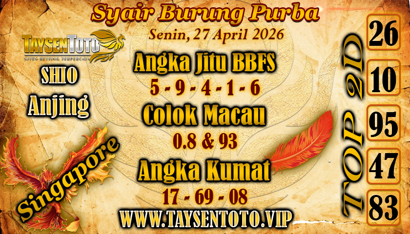 Syair Burung Purba Hari Senin, 27 April 2026