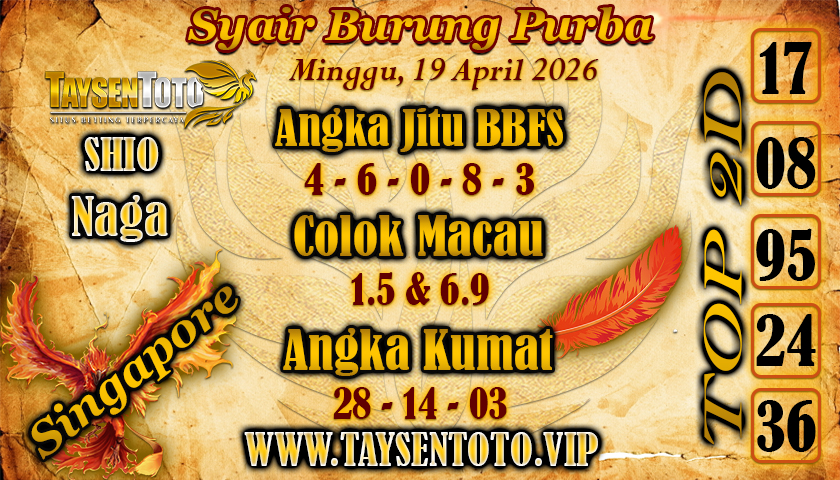 Syair Burung Purba Hari Minggu, 19 April 2026