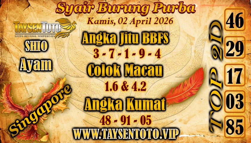 Syair Burung Purba Hari Kamis, 02 April 2026