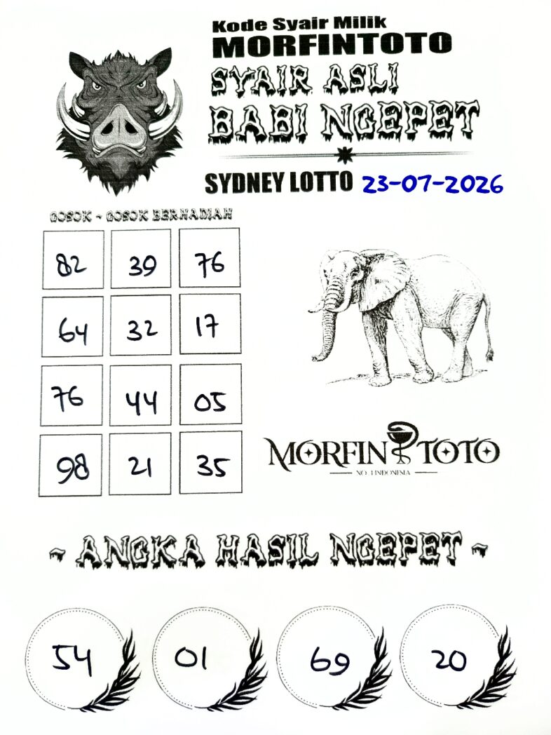 SYAIR TOGEL BABI NGEPET SYDNEY LOTTO 25 JULI 2026