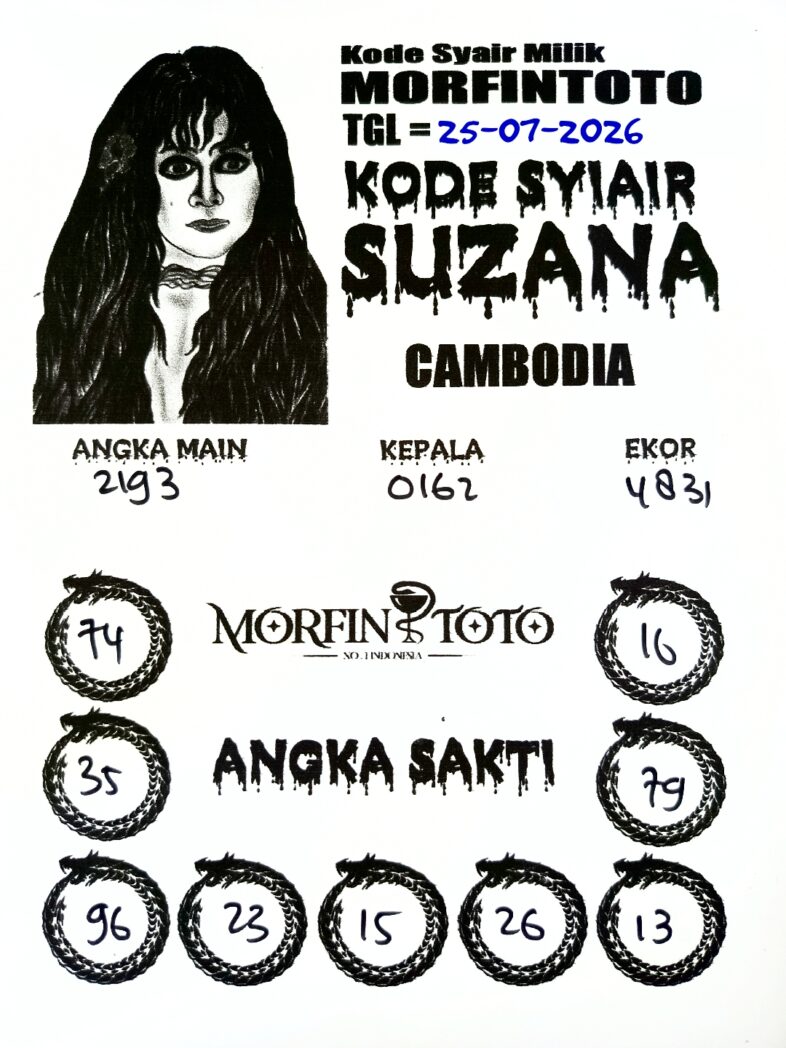 SYAIR TOGEL SUZANA CAMBODIA 25 JULI 2026