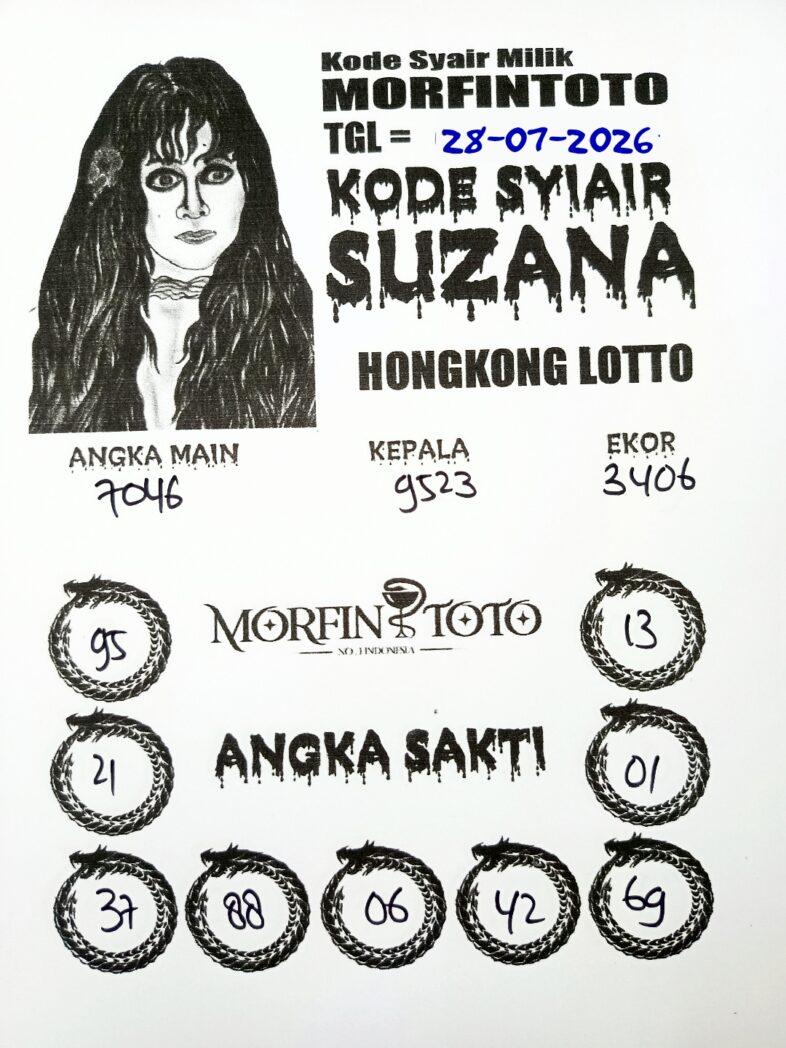 SYAIR TOGEL SUZANA HONGKONG LOTTO 28 JULI 2026