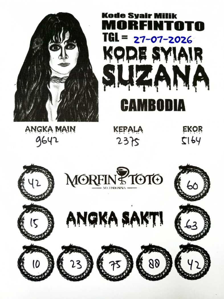 SYAIR TOGEL SUZANA CAMBODIA 27 JULI 2026