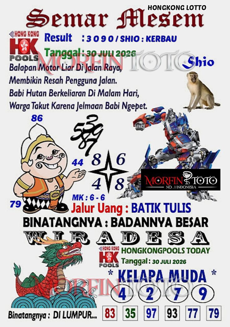 SYAIR TOGEL SEMAR MESEM HONGKONG LOTTO 31 JULI 2026