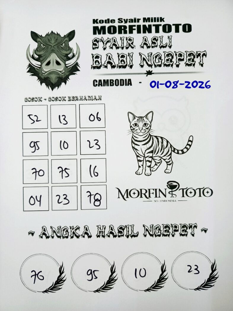 SYAIR TOGEL BABI NGEPET CAMBODIA 01 AGUSTUS 2026