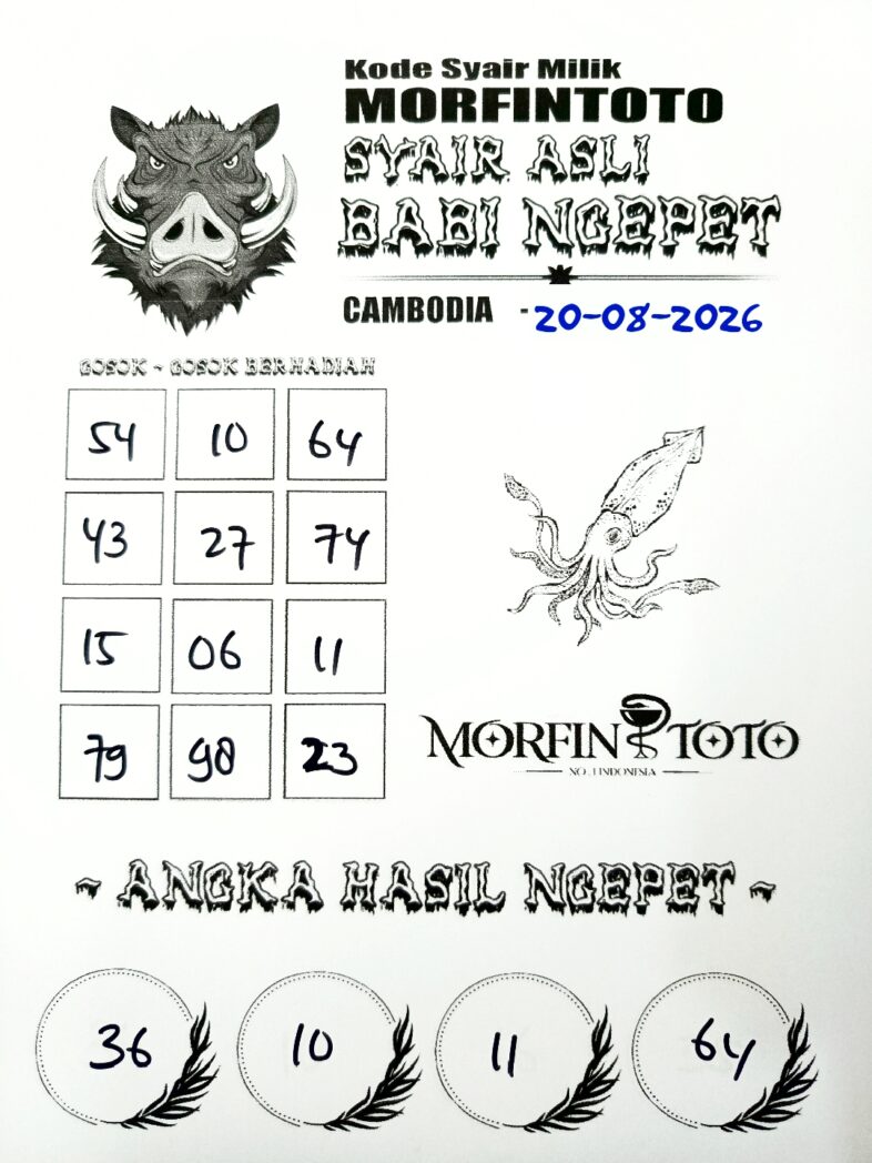 SYAIR TOGEL BABI NGEPET CAMBODIA 20 AGUSTUS 2026
