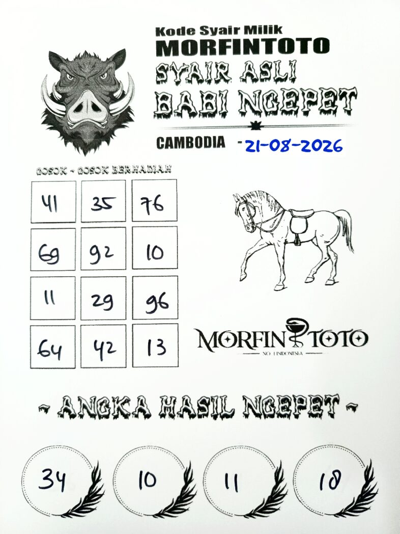 SYAIR TOGEL BABI NGEPET CAMBODIA 21 AGUSTUS 2126