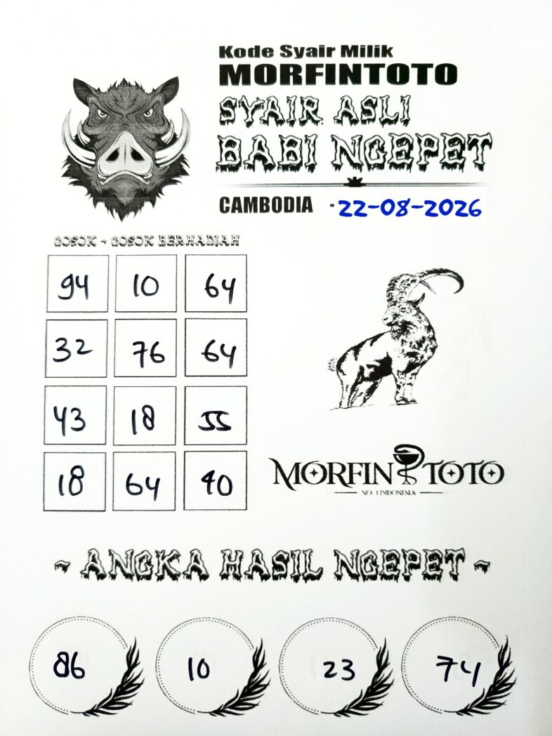 SYAIR TOGEL BABI NGEPET CAMBODIA 22 AGUSTUS 2226