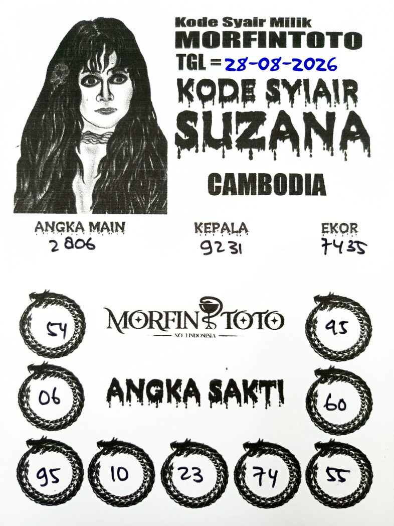 SYAIR TOGEL SUZANA CAMBODIA 28 AGUSTUS 2026