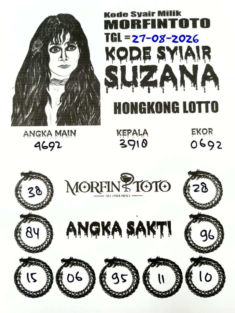 SYAIR TOGEL SUZANA HONGKONG LOTTO 27 AGUSTUS 2026