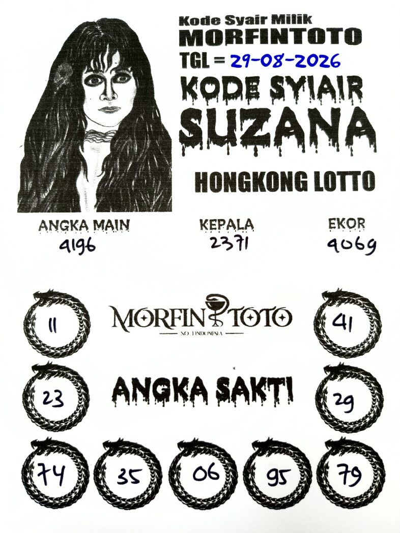 SYAIR TOGEL SUZANA HONGKONG LOTTO 29 AGUSTUS 2026