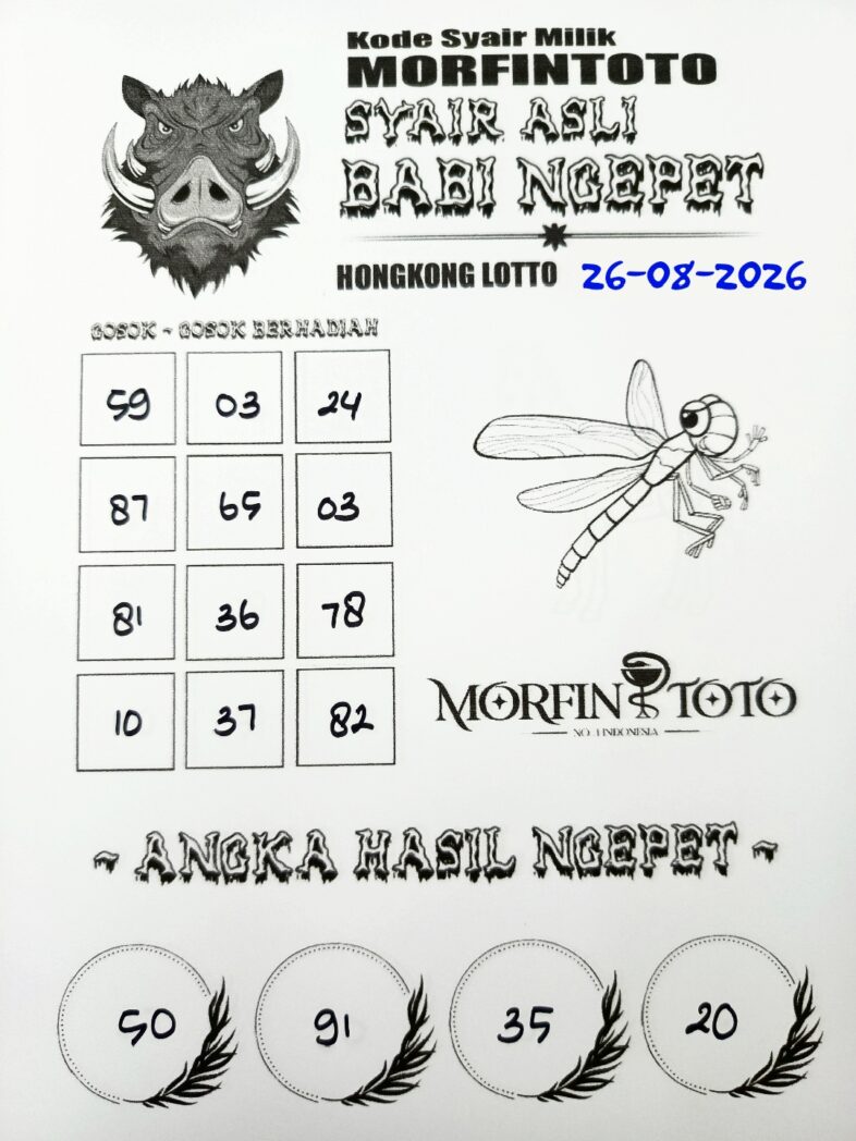 SYAIR TOGEL BABI NGEPET HONGKONG LOTTO 26 AGUSTUS 2626