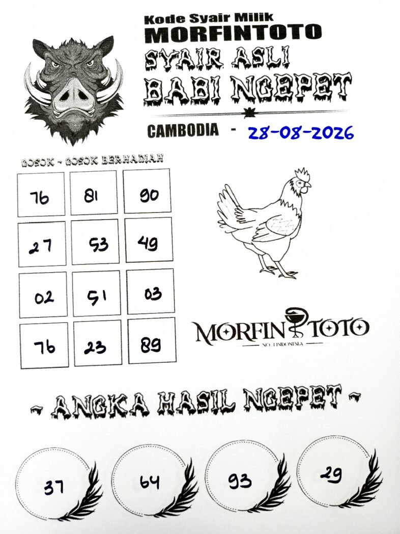 SYAIR TOGEL BABI NGEPET CAMBODIA 28 AGUSTUS 2026