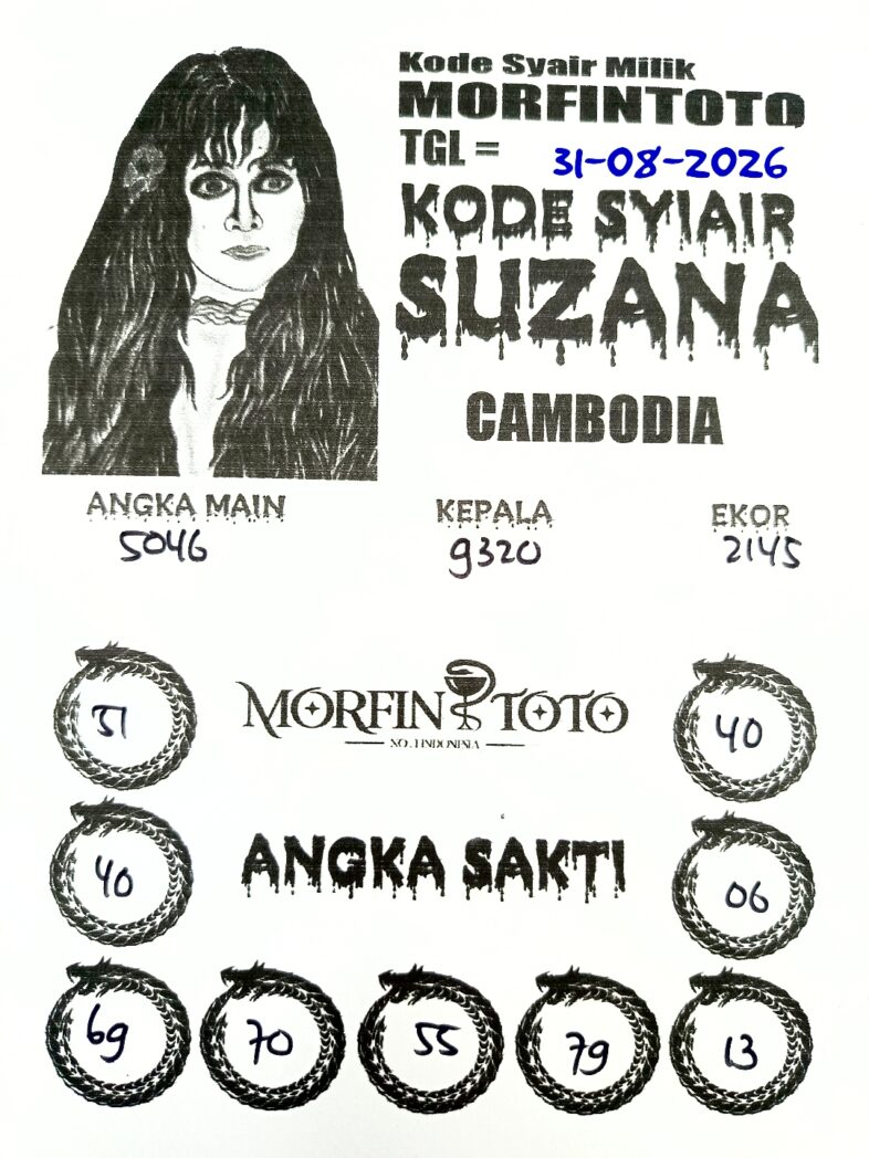 SYAIR TOGEL SUZANA CAMBODIA 31 AGUSTUS 2026