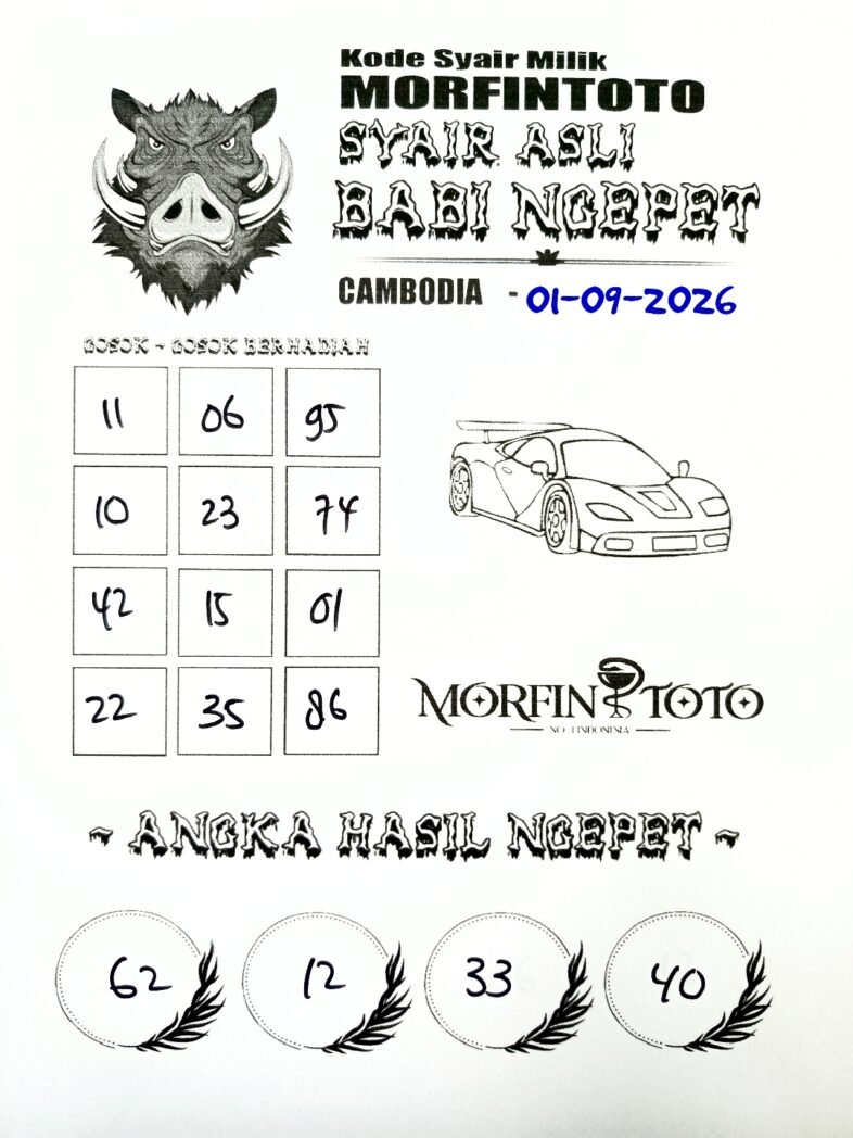 SYAIR TOGEL BABI NGEPET CAMBODIA 01 SEPTEMBER 2026