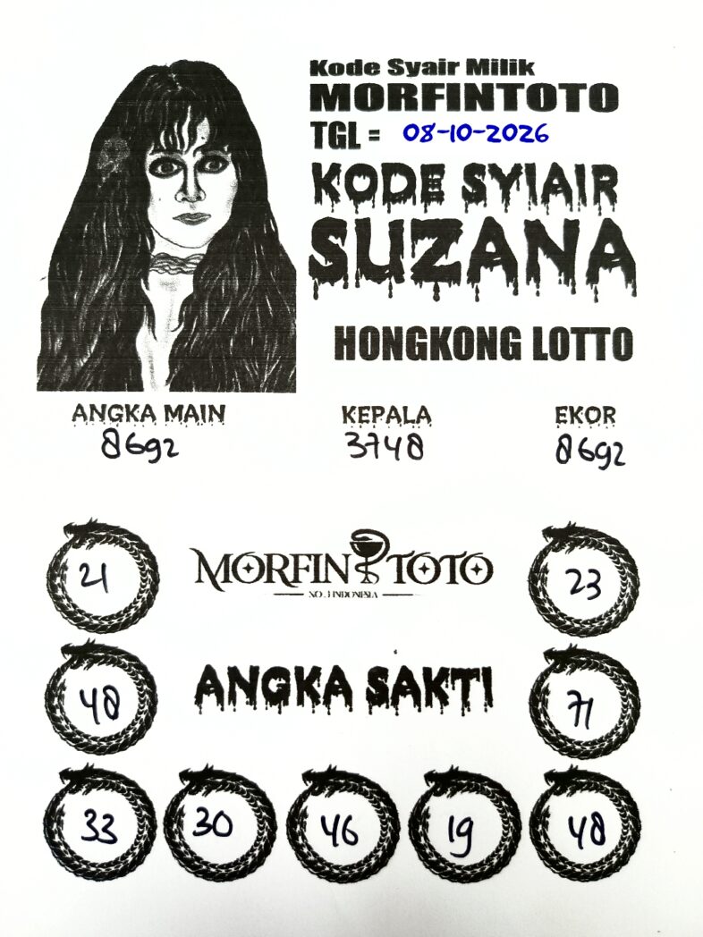 SYAIR TOGEL SUZANA HONGKONG LOTTO 08 OKTOBER 2086