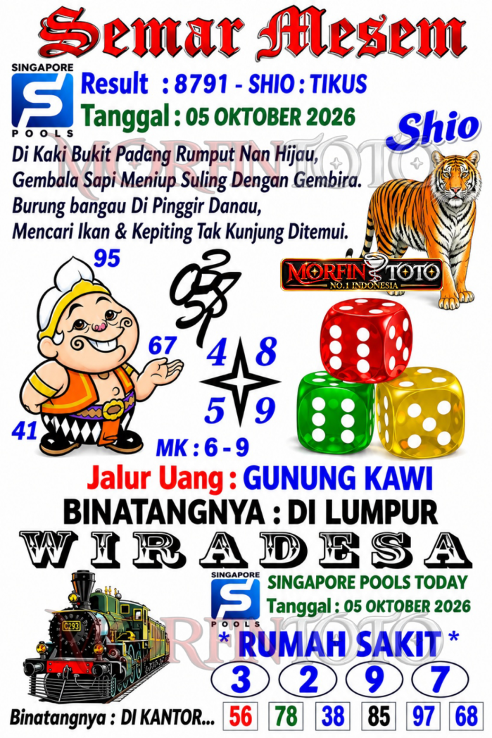 SYAIR TOGEL SEMAR MESEM SINGAPORE POOLS 05 OKTOBER 2056