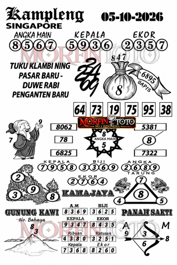 SYAIR TOGEL KAMPLENG SINGAPORE POOLS 05 OKTOBER 2056
